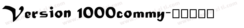 Version 1000commy字体转换